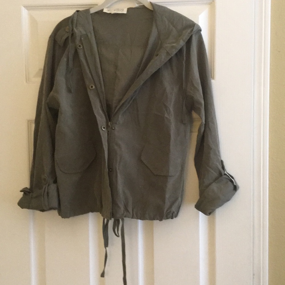Green hooded jacket